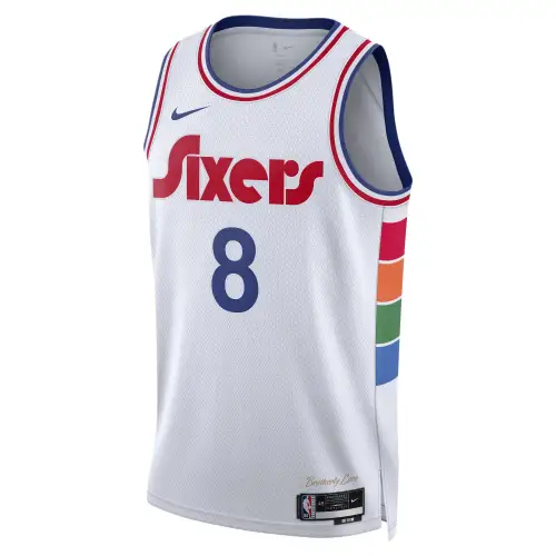 Nike Dri-Fit SS25 NBA Philadelphia 76ers Swingman Paul George fashionable comfortable soft skin-friendly breathable basketball vest men's white