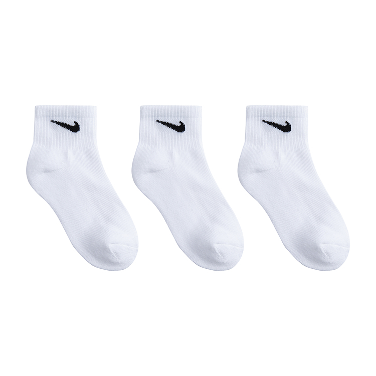 Nike White colored sports comfortable solid color antibacterial knee socks for leisure