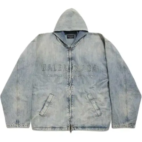 Balenciaga SS25 Jackets & Coats Regular Fit Men's Blue