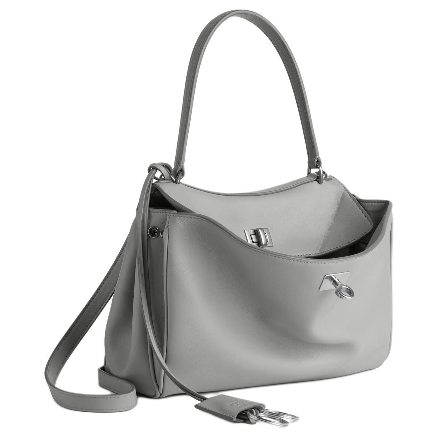 Женская сумка Balenciaga Rodeo (серая) — фото 3
