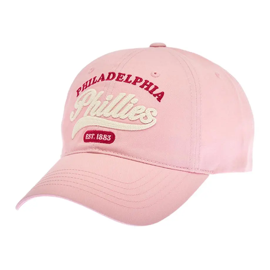 MLB Patterned Print Baseball Caps Unisex Pink