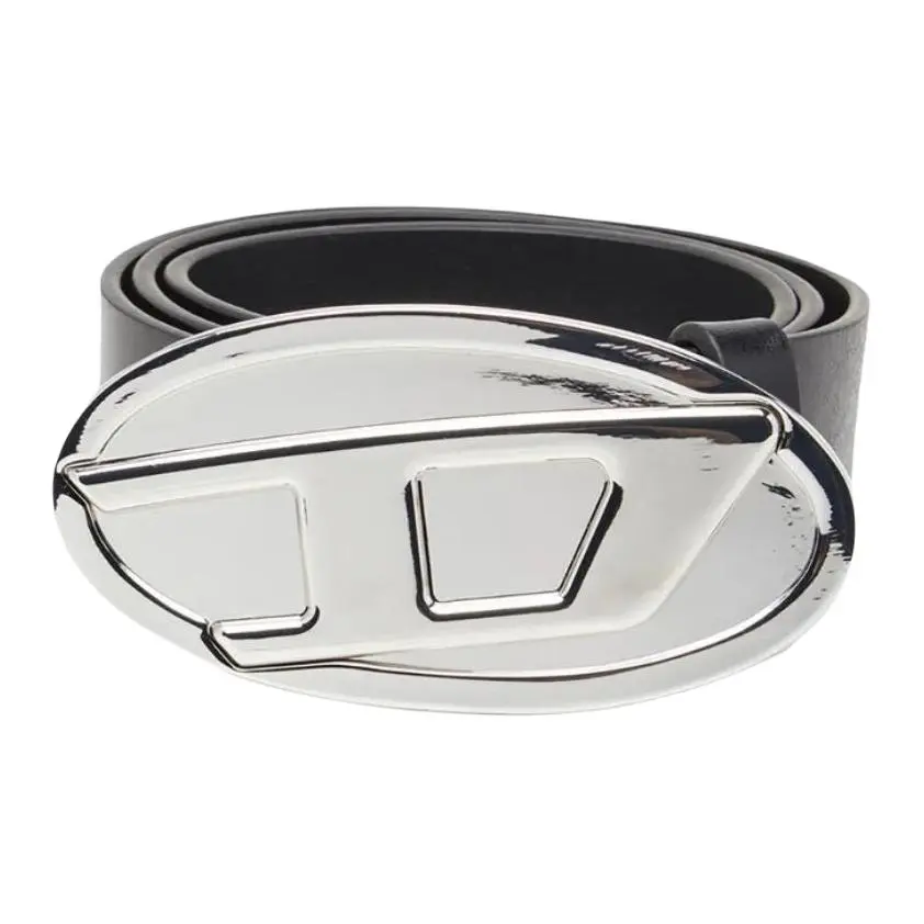 Diesel B-1DR metallic oval-buckle belt