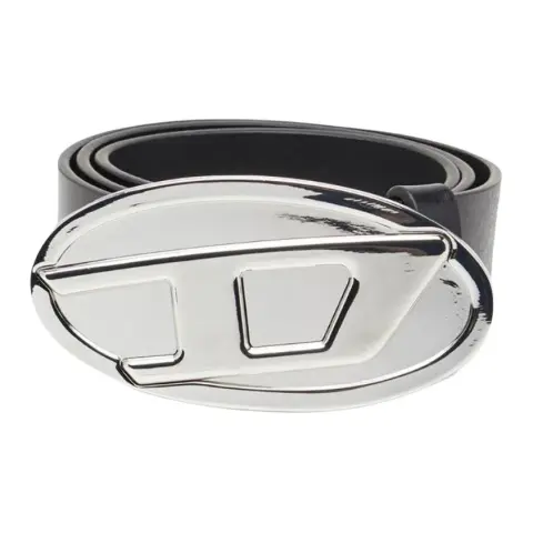 Diesel B-1DR metallic oval-buckle belt