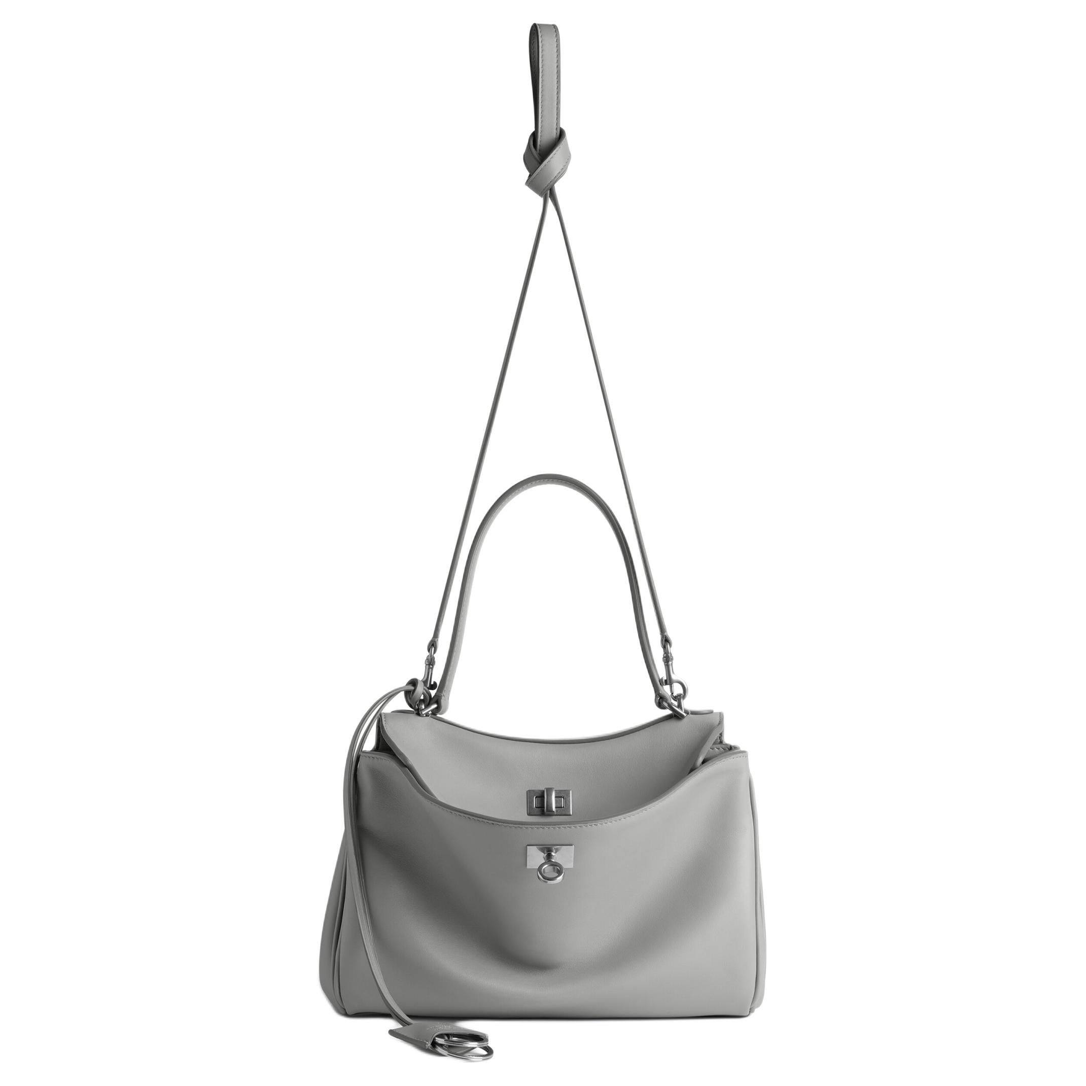 Женская сумка Balenciaga Rodeo (серая) — фото 2