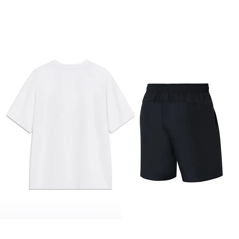 Li Ning Athleisure Set Unisex White+Black