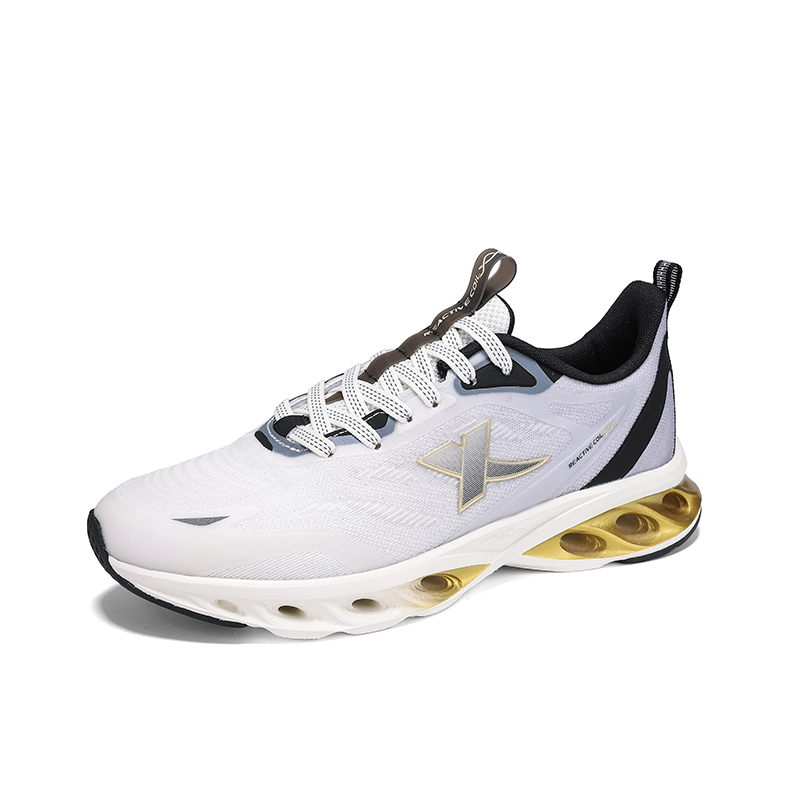 XTEP Cushioning Slip Resistant Abrasion Resistant Low top Casual Running Shoes Men’s Sail White Dawn Gray