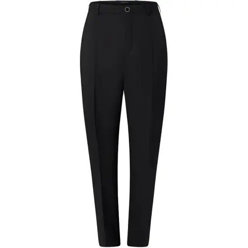 LOUIS VUITTON New Quarterly Products Of LV Casual Pants Women's Black Moderate Straight Fit Pants