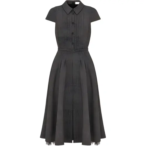 DIOR Quarterly New Products FW22 Short Sleeved Dress Women's Gray