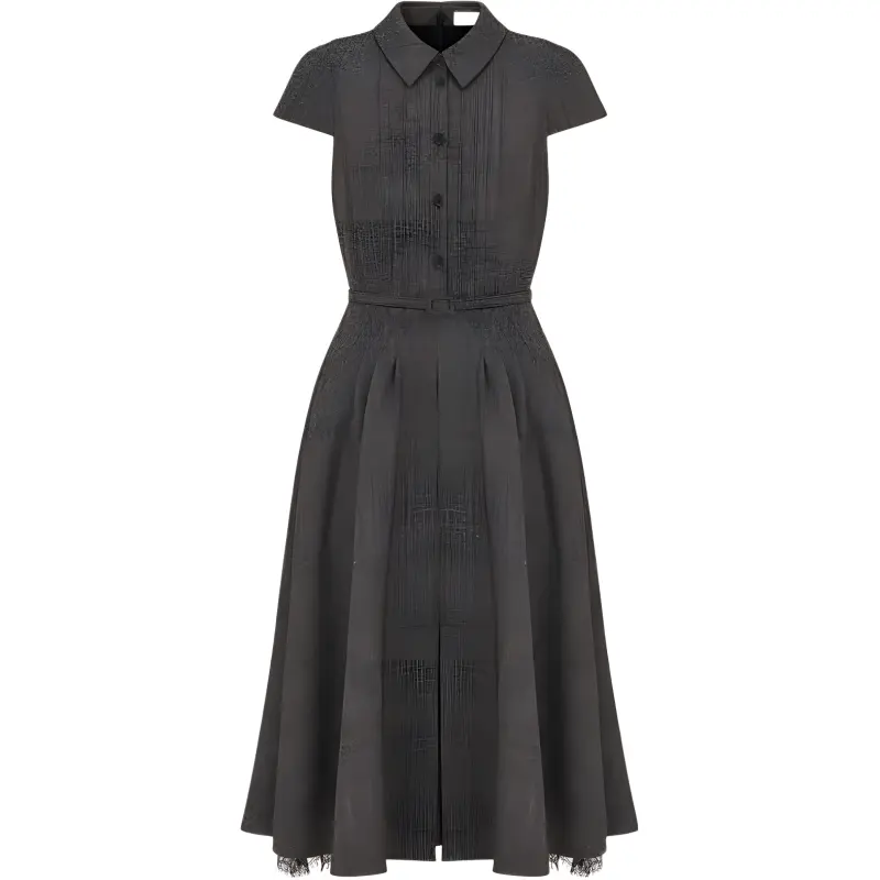 DIOR Quarterly New Products FW22 Short Sleeved Dress Women's Gray