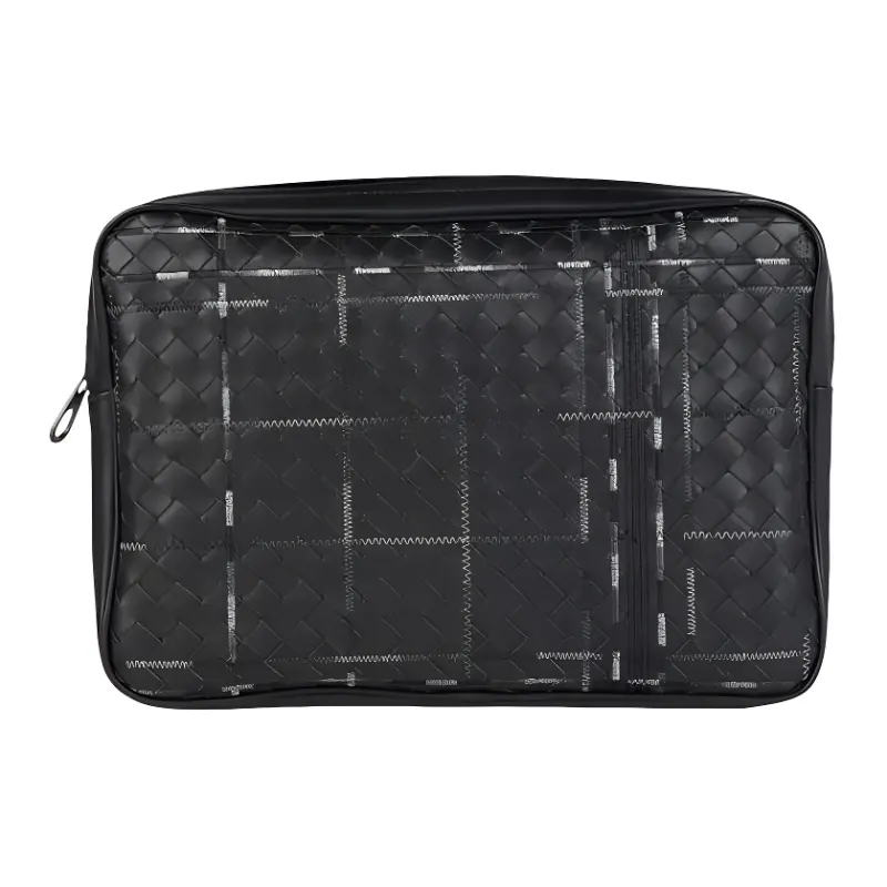 Bottega Veneta Metropolis Leather Wash Bag Black