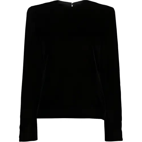 SAINT LAURENT Shoulder-pads Velvet Blouse