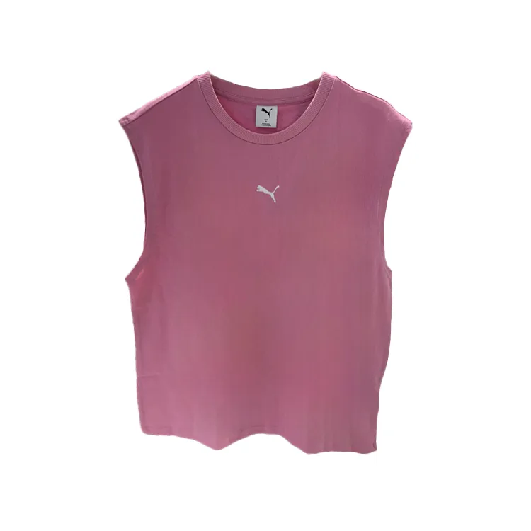 PUMA Tank Tops Men's Pink Crew Neck Moderate Other