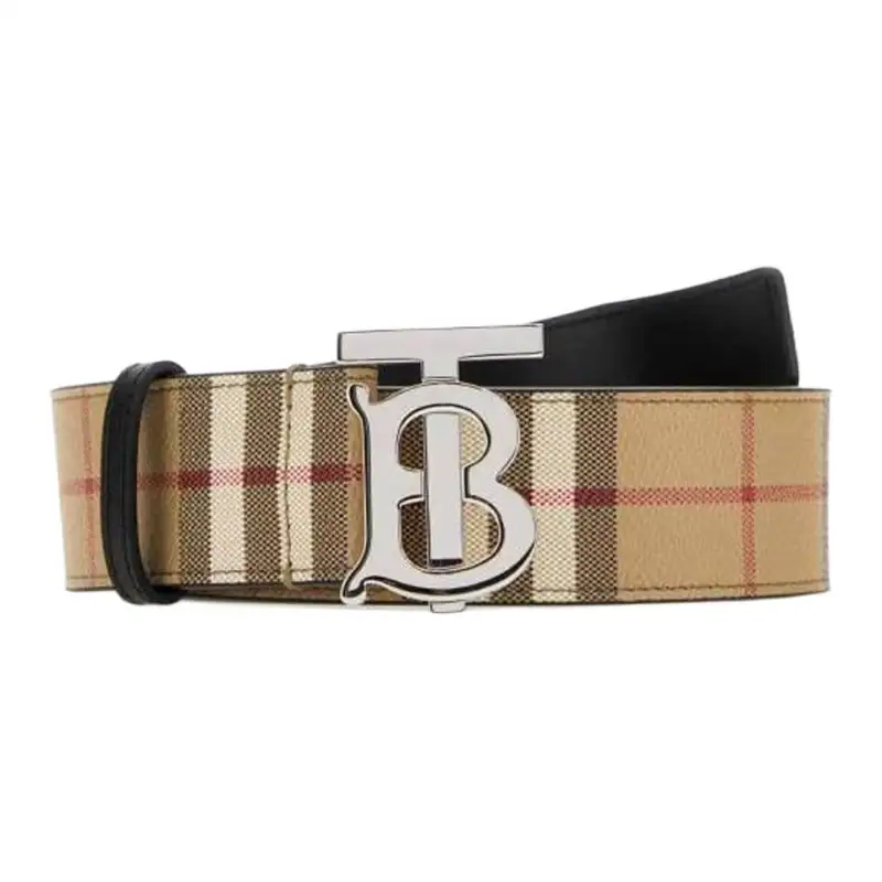 Burberry Checked Tb Buckle Belt