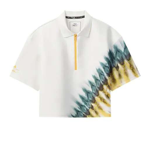 FILA Polo Shirt Women's Champagne White