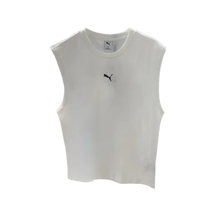 PUMA Tank Tops Men's White Crew Neck Moderate Other