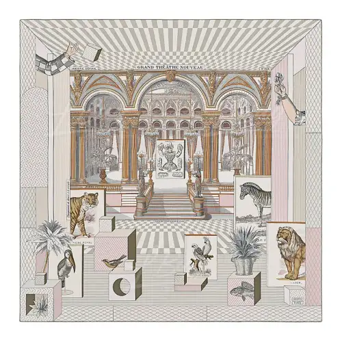 HERMES Scarves Women's Elephant Gray