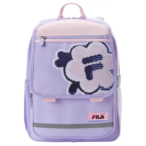 FILA KIDS Twill Nylon Composite Knitted Fabric Backpack Kids' Midnight Purple
