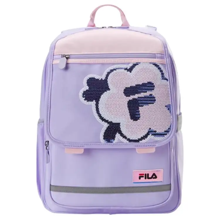 FILA KIDS Twill Nylon Composite Knitted Fabric Backpack Kids' Midnight Purple