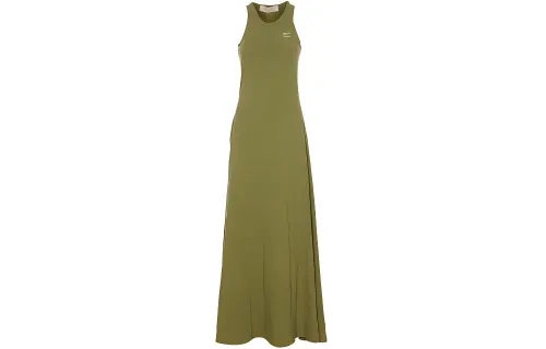 slogan-print cotton maxi dress
