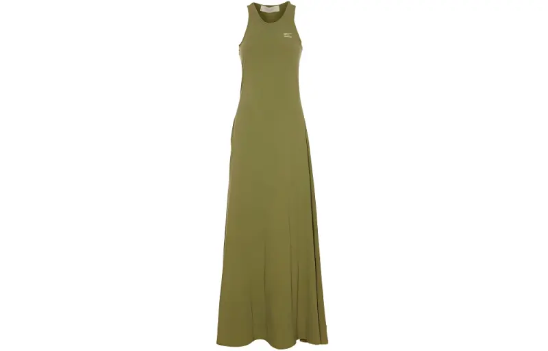 slogan-print cotton maxi dress