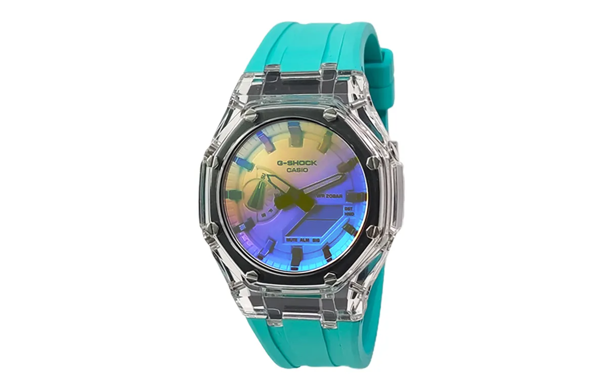 CASIO Custom Collection Quartz Movement Fluoroelastomer Strap Watch Men's Watches
