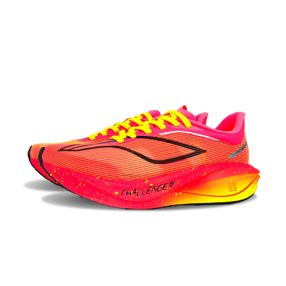 Li Ning Feidian 5 Challenger Cushioning Slip Resistant Breathable Casual Running Shoes Men’s Red