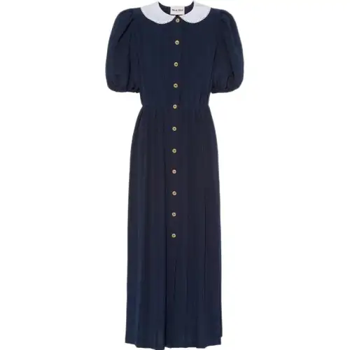 MIU MIU SS22 Short Sleeved Dress Women's Black