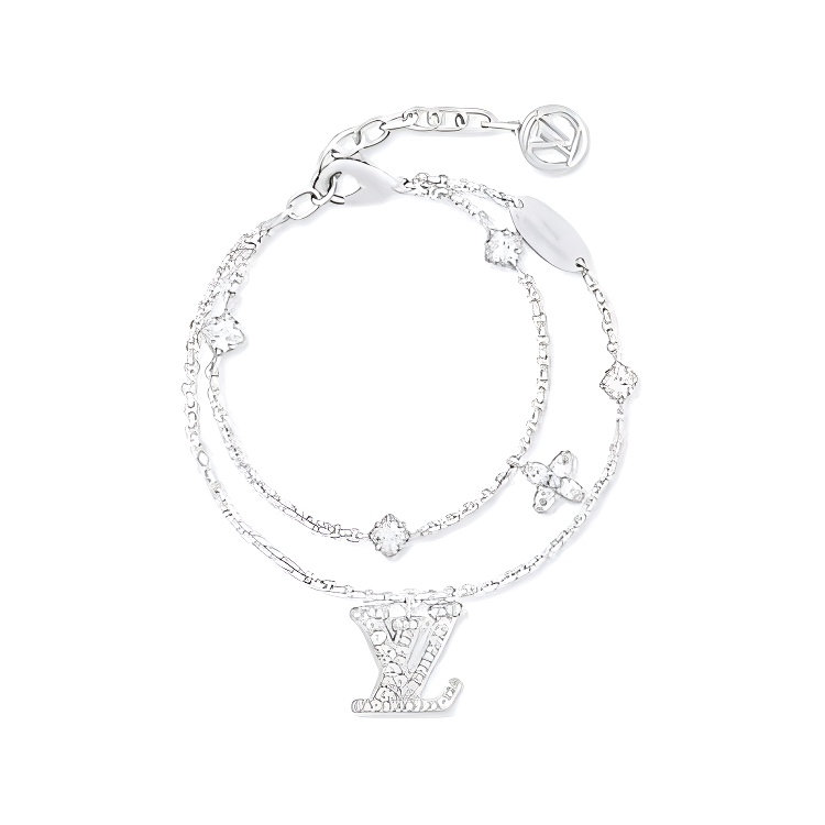 Женский браслет Louis Vuitton Lady LV (серебряный)