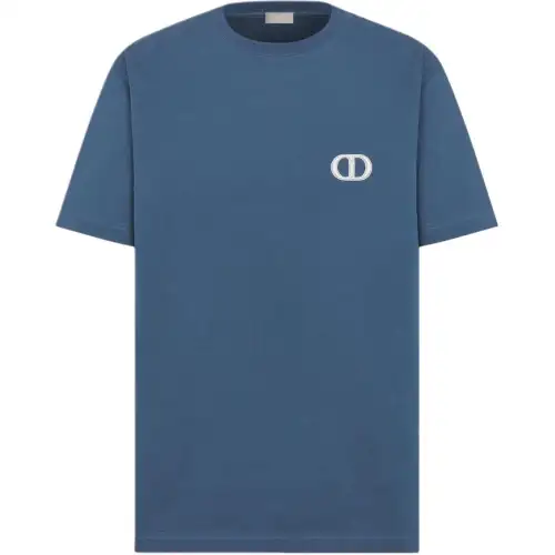 DIOR Homme Logo Embroidered Crewneck T Shirt