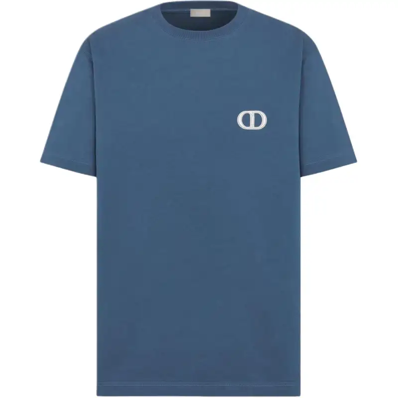 DIOR Homme Logo Embroidered Crewneck T Shirt