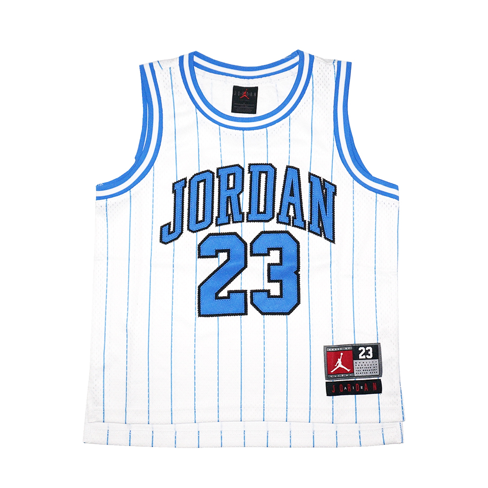 Детская майка Jordan (бело-синяя)