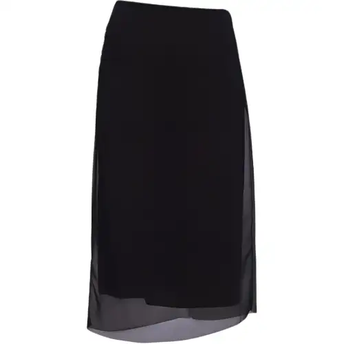 PRADA Semi Sheer Pencil Midi Skirt