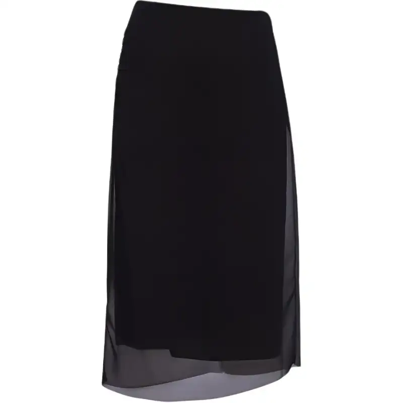 PRADA Semi Sheer Pencil Midi Skirt