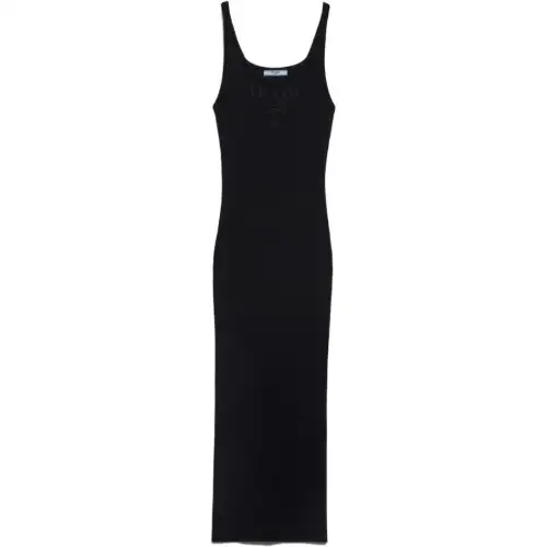 PRADA Ribbed Midi Dress