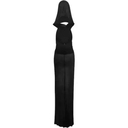 Saint Laurent hooded draped dress