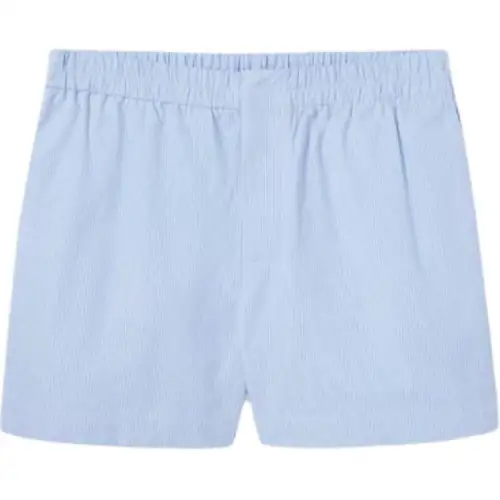 GUCCI Striped Cotton Shorts With Embroidery