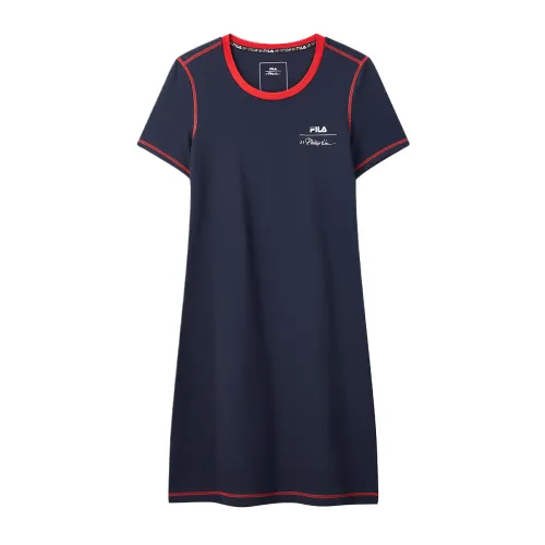 FILA x 3.1PHILLIP LIM Short Sleeved Dress Women's Navy Blue
