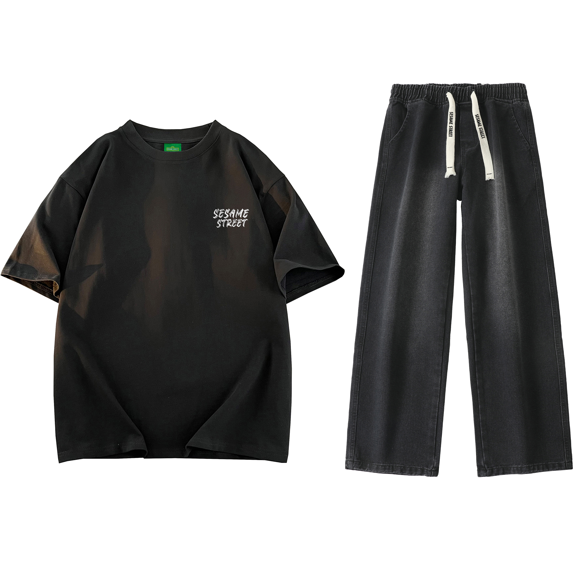 Костюм SESAME STREET T-Shirt and Jeans Set (разноцветный)