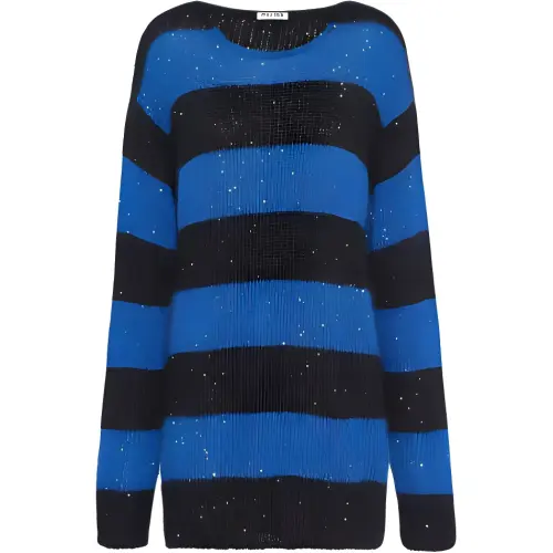 MIU MIU Loose Fit Sweater Women's Blue