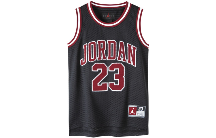 Детская майка Jordan С логотипом (черная)