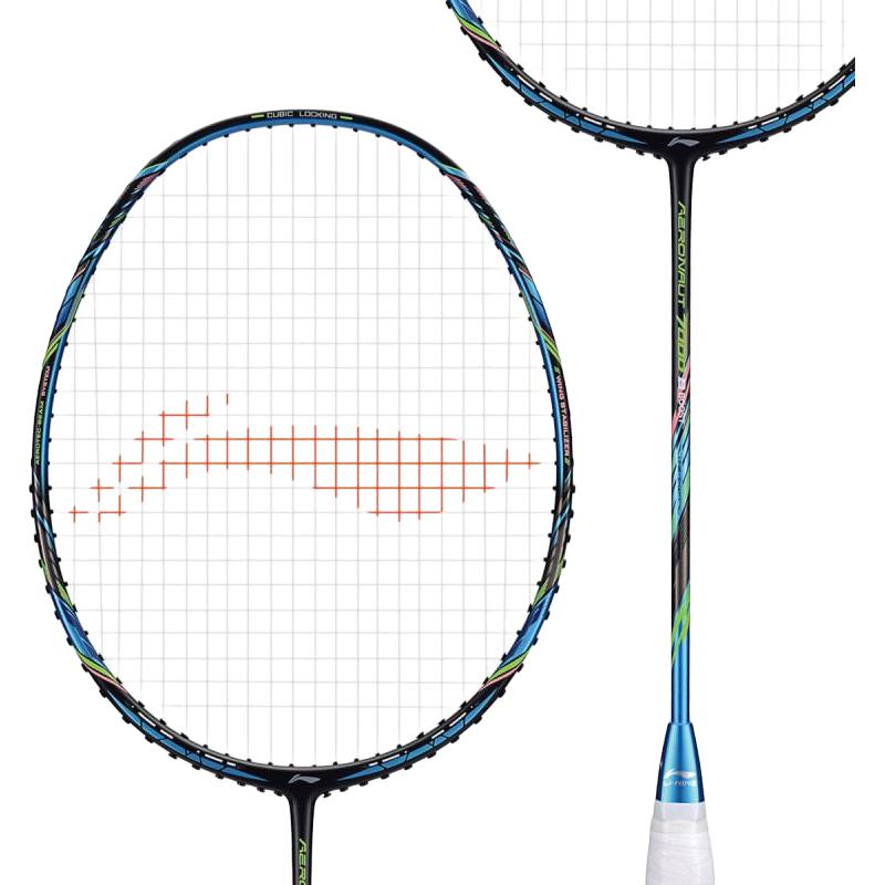 Li Ning AN7000B Full Carbon Badminton Rackets Control Type All around Defense Professional 3U/G6 Black Blue