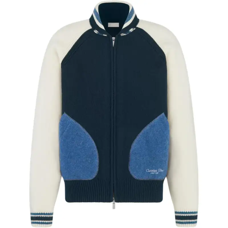 DIOR Homme Panelled Zip Up Cardigan