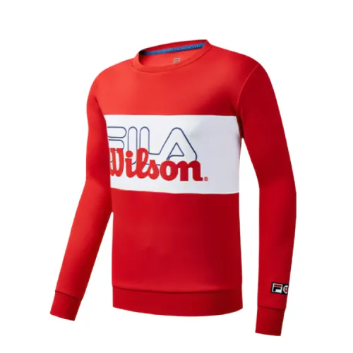 FILA Sweatshirts Men's Red Crew Neck Moderate Regular