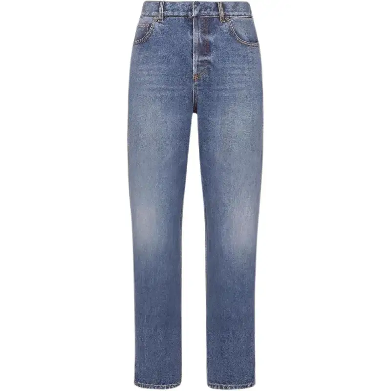 DIOR Jeans Women's Blue Moderate Straight Fit Pants