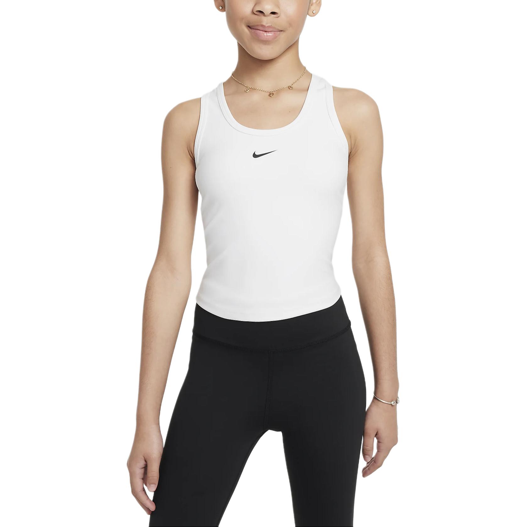 Женская майка Nike One Fitted Dri-FIT (черно-белая)