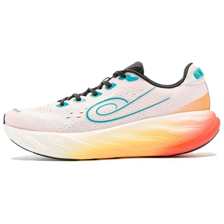 QIAODAN Tao Pro Slip Resistant Abrasion Resistant Low top Casual Racing Running Shoes Men’s White Orange