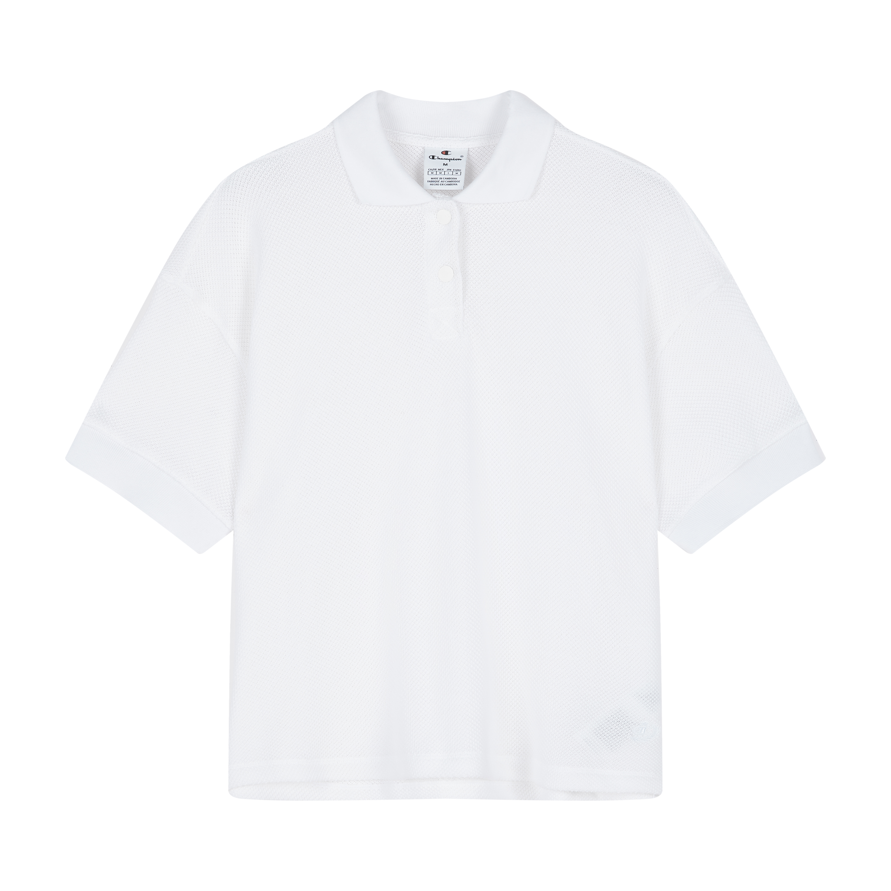 Женская футболка-поло Champion SS25 Polo (бело-синяя)