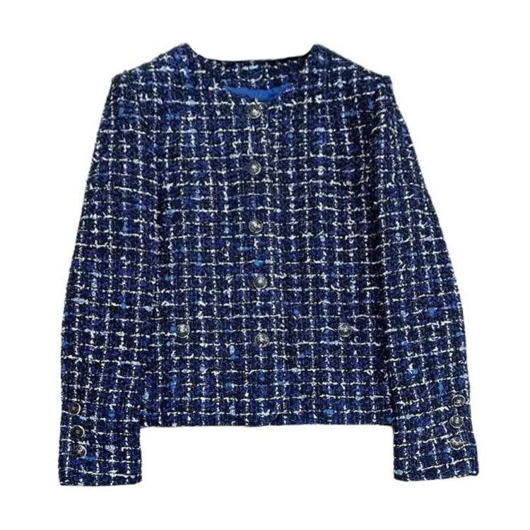 CHANEL 25P Jackets & Coats Women's Marine Blue
