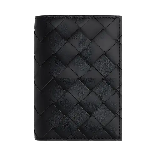 Bottega Veneta Cow Leather Card Holder Men's Black