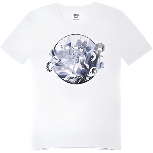 HERMES T Shirts Women's White Crew Neck Moderate Straight Fit